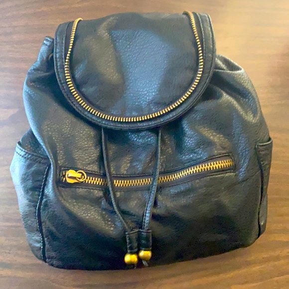 Vintage Arizona Jeans faux leather zipper backpack